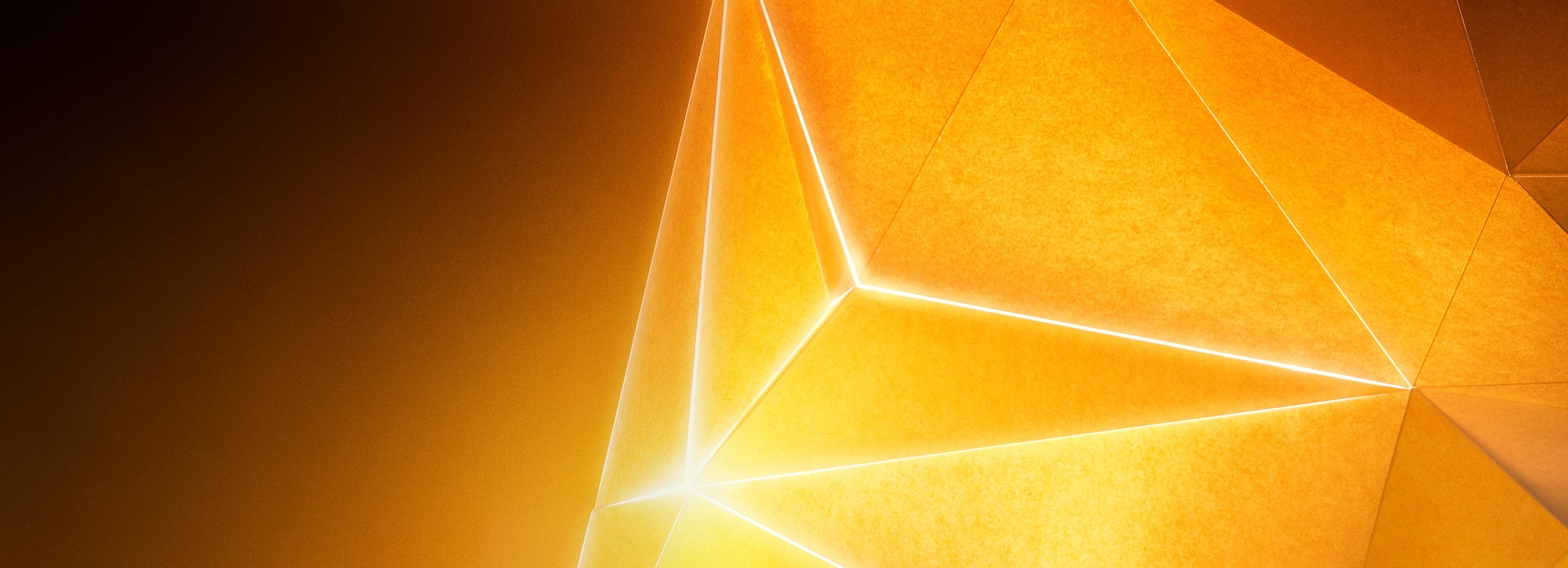 Golden light glows in the background