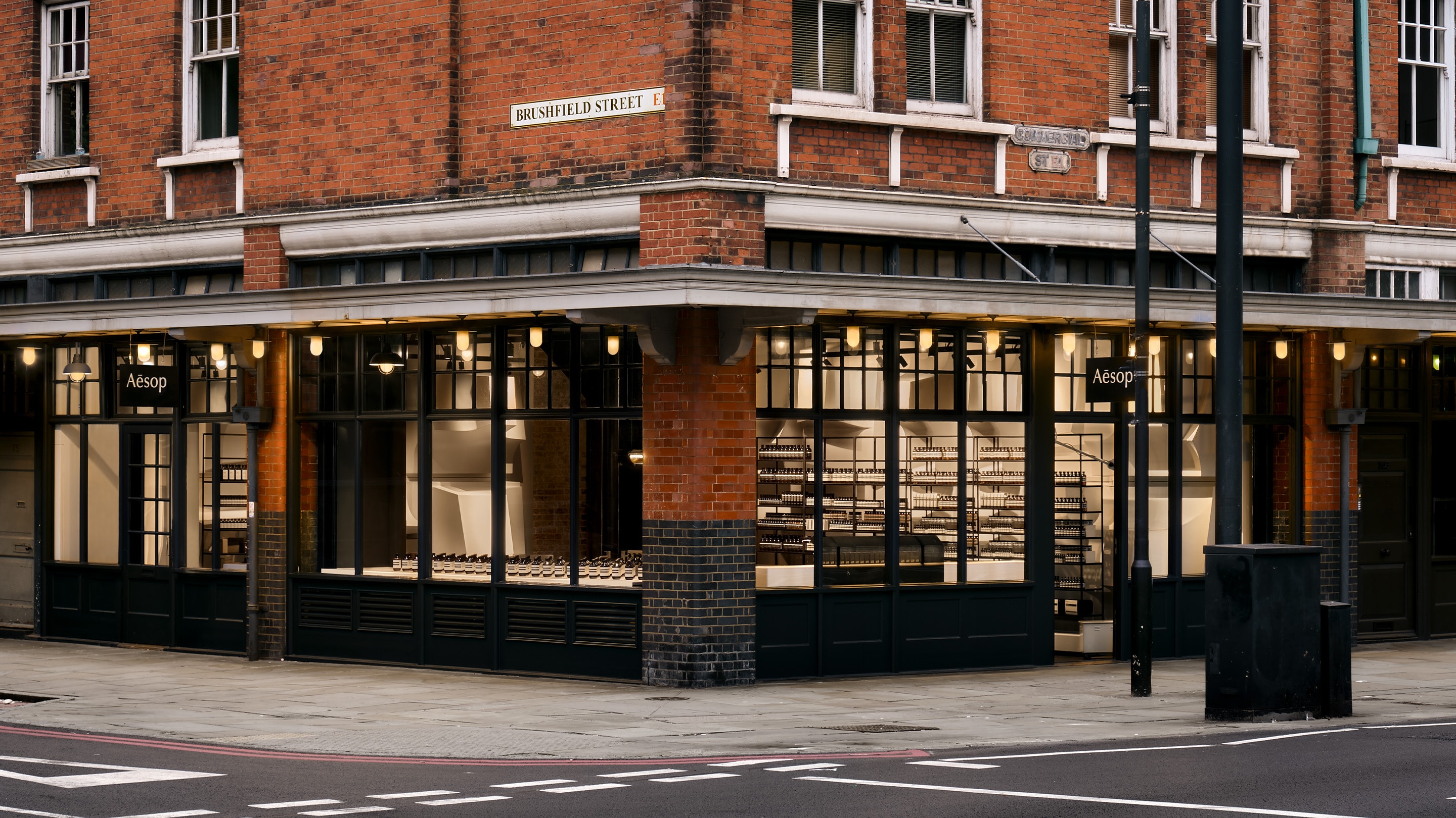 Aesop Spitalfields store facade.
