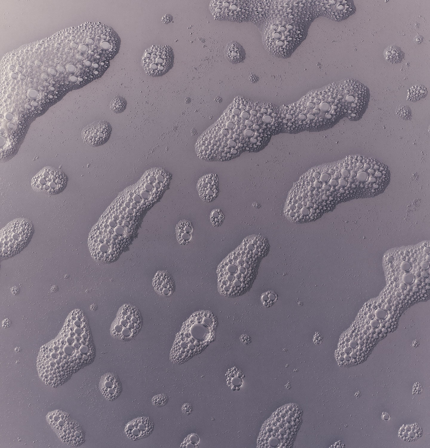 Body cleanser foam in purple background