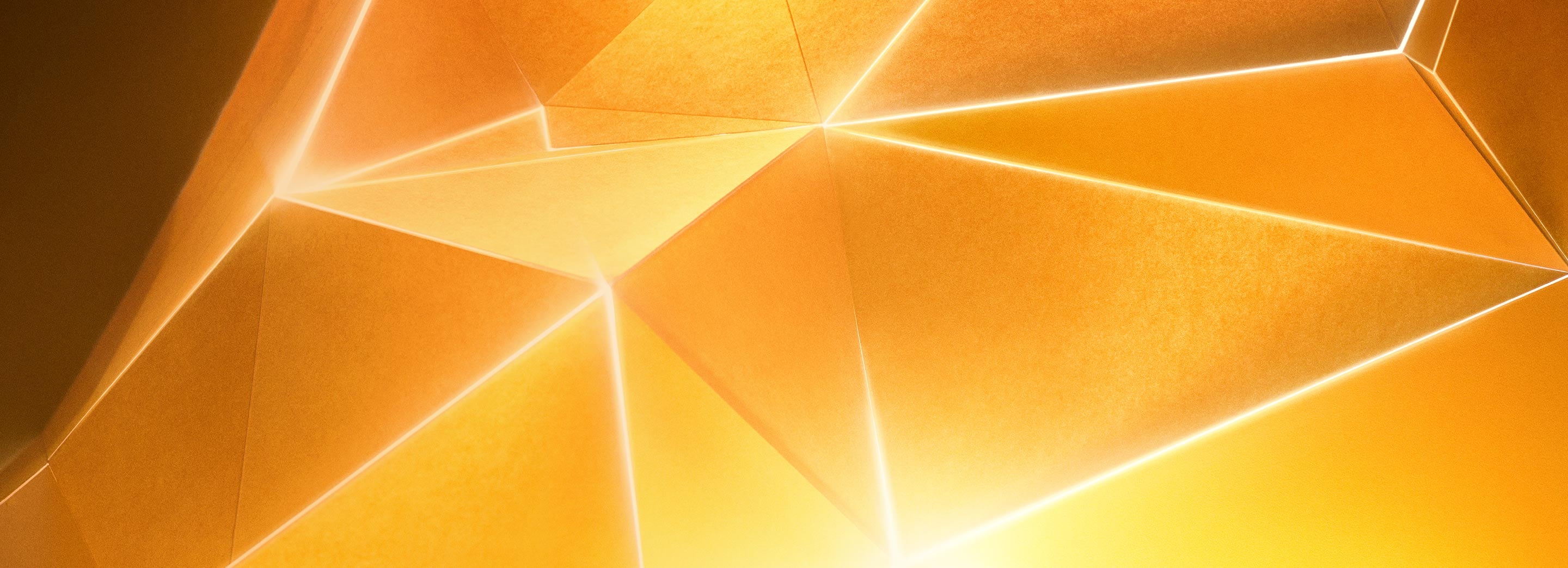 Golden light glows in the background