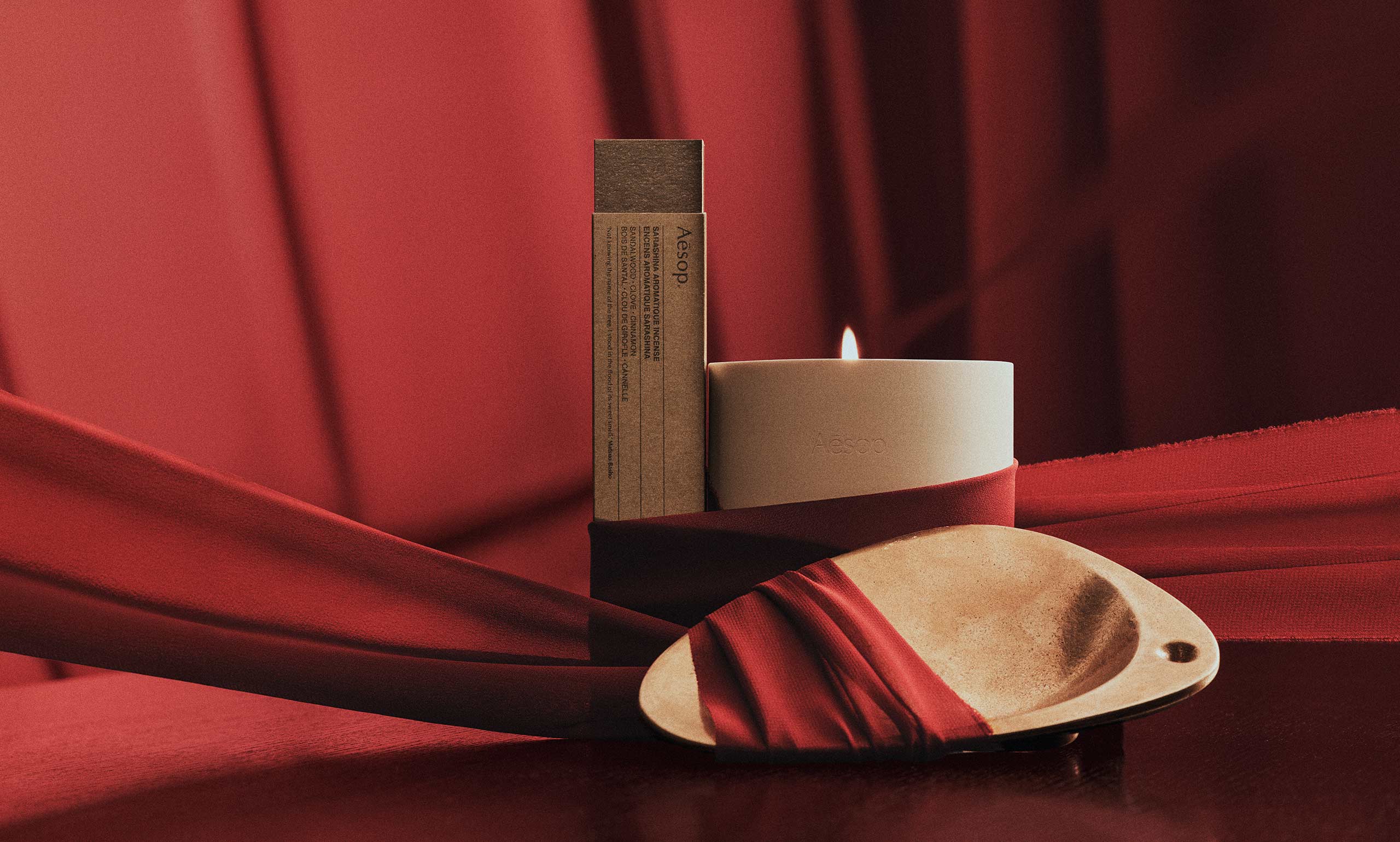 Aesop home products in a Valentine's theme.