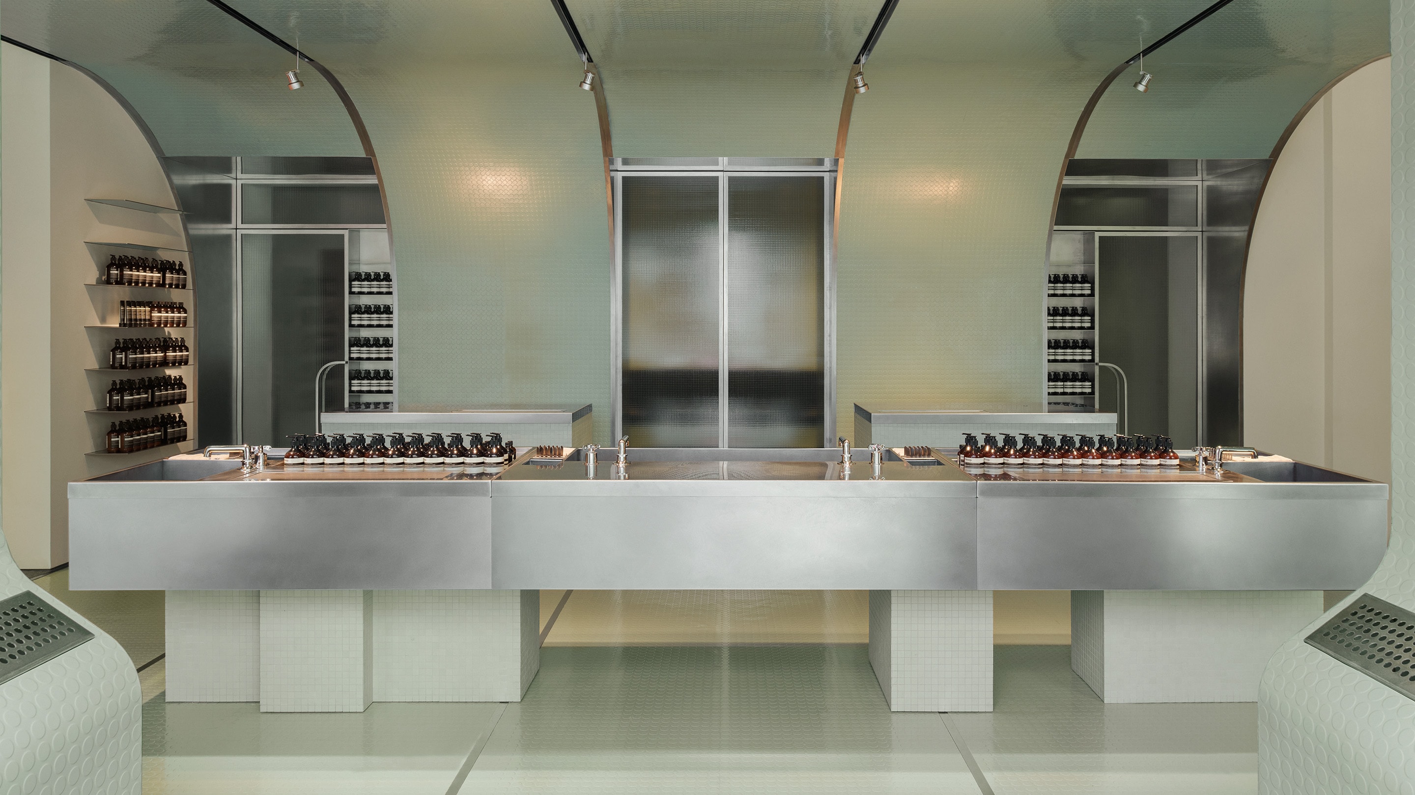 Aesop Milano Cordusio store interior main basin.