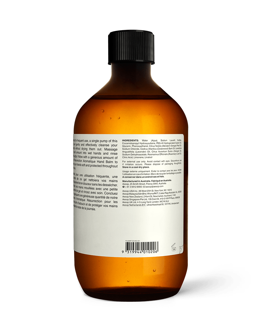 新品未使用 Aesop Andrumn Aromatique Hand Wash Resurrection Aromatique Hand Wash | Aesop