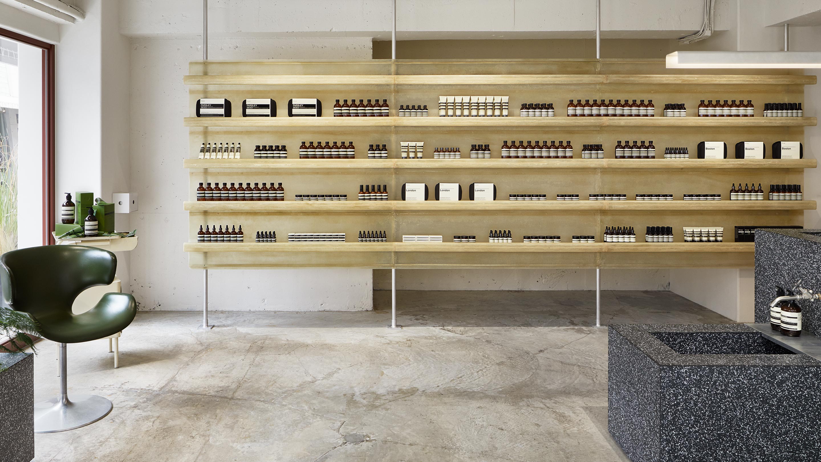 Aesop Jiyugaoka store interior