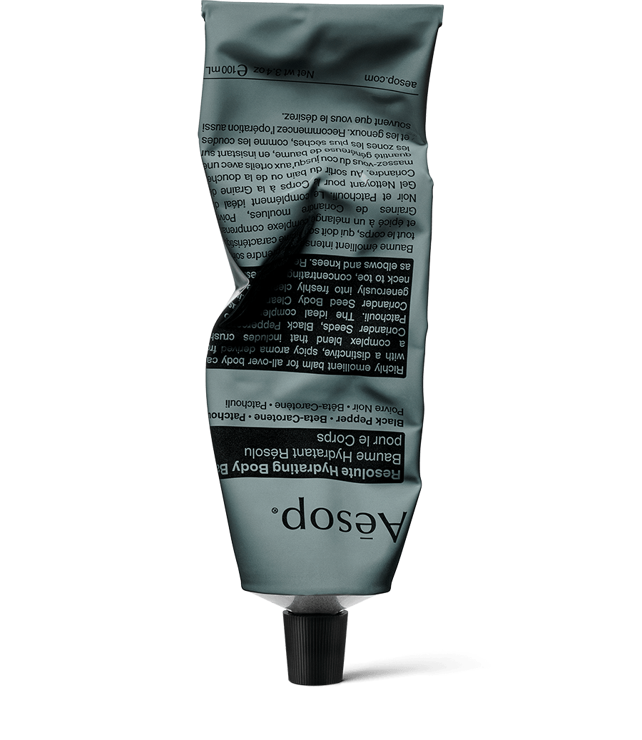 Resolute Hydrating Balm in an aluminium tube