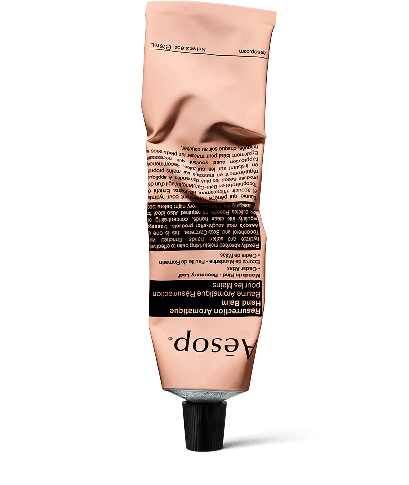 Resurrection Aromatique Hand Balm in aluminium tube